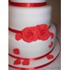 Christmas red rose wedding cake side 1