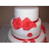 Christmas red rose wedding cake side 2