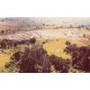 View of the tented camp from the hill where the road started.