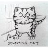 Scheming cat