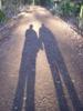 Alan and Bev's shadows at Stockgrove Country Park