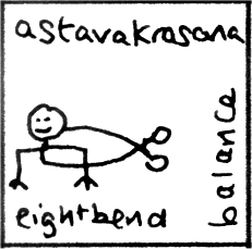 Astavakrasana - eight bend balance