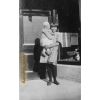 Mabel Strachan and Irene Milne in doorway of Strachan the Bakers