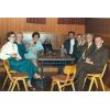 L-R: Lilian Tawse, Ina Wallace, Meg Kelman, Kenny Tawse, Jimmy Kelman, Andrew Michie and Peerie Wilkin