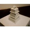 Elegant white three tier wedding cake
