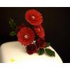 Gerbera and rose cake topper