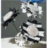Art deco topper black and white cake topper