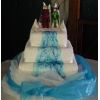Virtual bride and groom wedding cake