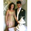Jamie and Caroline on their wedding day