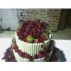 Fresh fruit surprise wedding cake