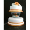 Two tier wedding cake