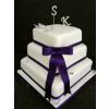 Stacked three tier wedding cake