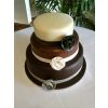 Chocolate three tier wedding cake