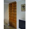 Bookselves and cupboard below. Made in solid oak with an oil finish.
