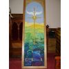Oak framed tapestry.