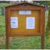 Church notice board.