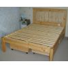 Pine bed.