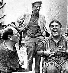 Buster, Phil and Zero on set
