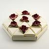 Ivory Silk Hexagonal Tray 2 Tier