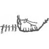 Dragged boat drawing
