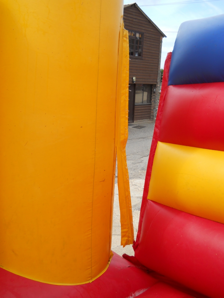 bouncy castle before being repaired