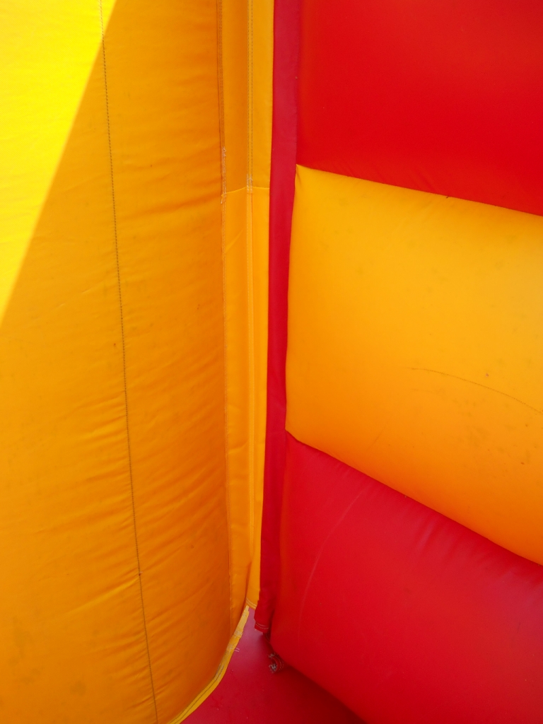 bouncy castle after being repaired