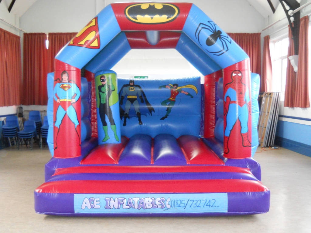 spiderman, superman,batman and robin.