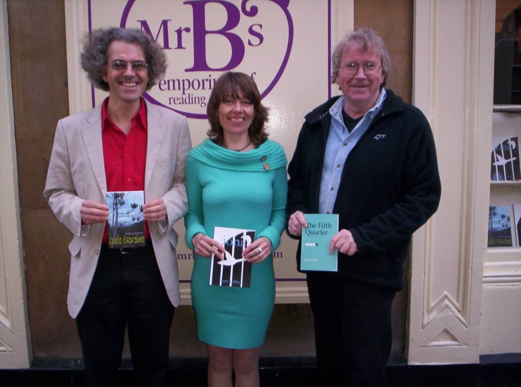 Anthony, Mary & Richard launch their books at Mr Bs, Bath 2008