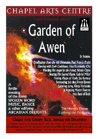 Garden of Awen: Lighting the Darkness 6 Dec 2009