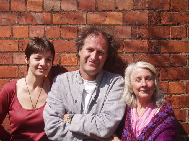 Jay (centre) with Ella Bloomfield (left) and Gabriel Millar (right) aka Phoenix, performing in Stroud, Star Anise Cafe, 30th June - with special guests