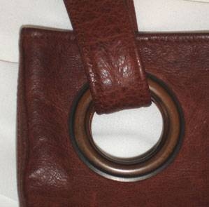 eyelet detail leather