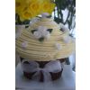 Giant wedding cupcake with white roses