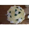 Giant wedding cupcake with white roses