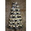 Wedding Tower of 120 cupcakes. Black and silver theme