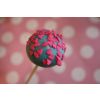 Blue cake pop w/pink hearts