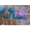 Blue cake pops w/sprinkles