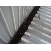 Leaves and small trees in the guttering