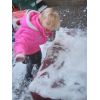 playing in the snow