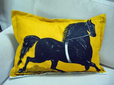 Vintage teatowel cushions