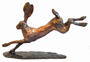 Running hare  bronze 