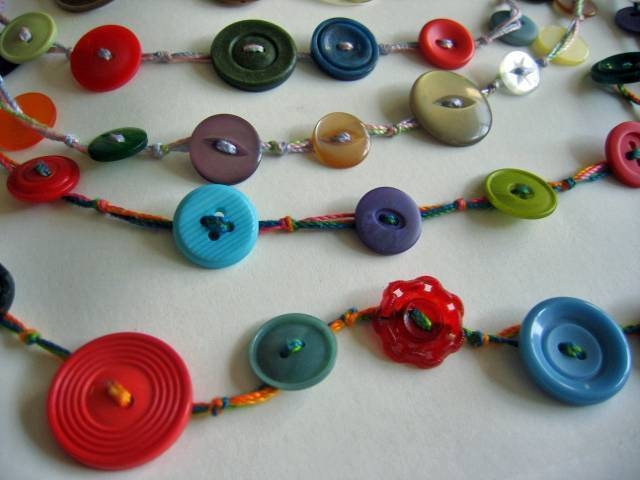 Button necklace by Material Things