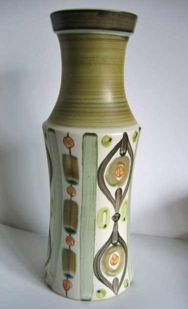 Hand painted Vase-1960's/70's Retro+groovy!