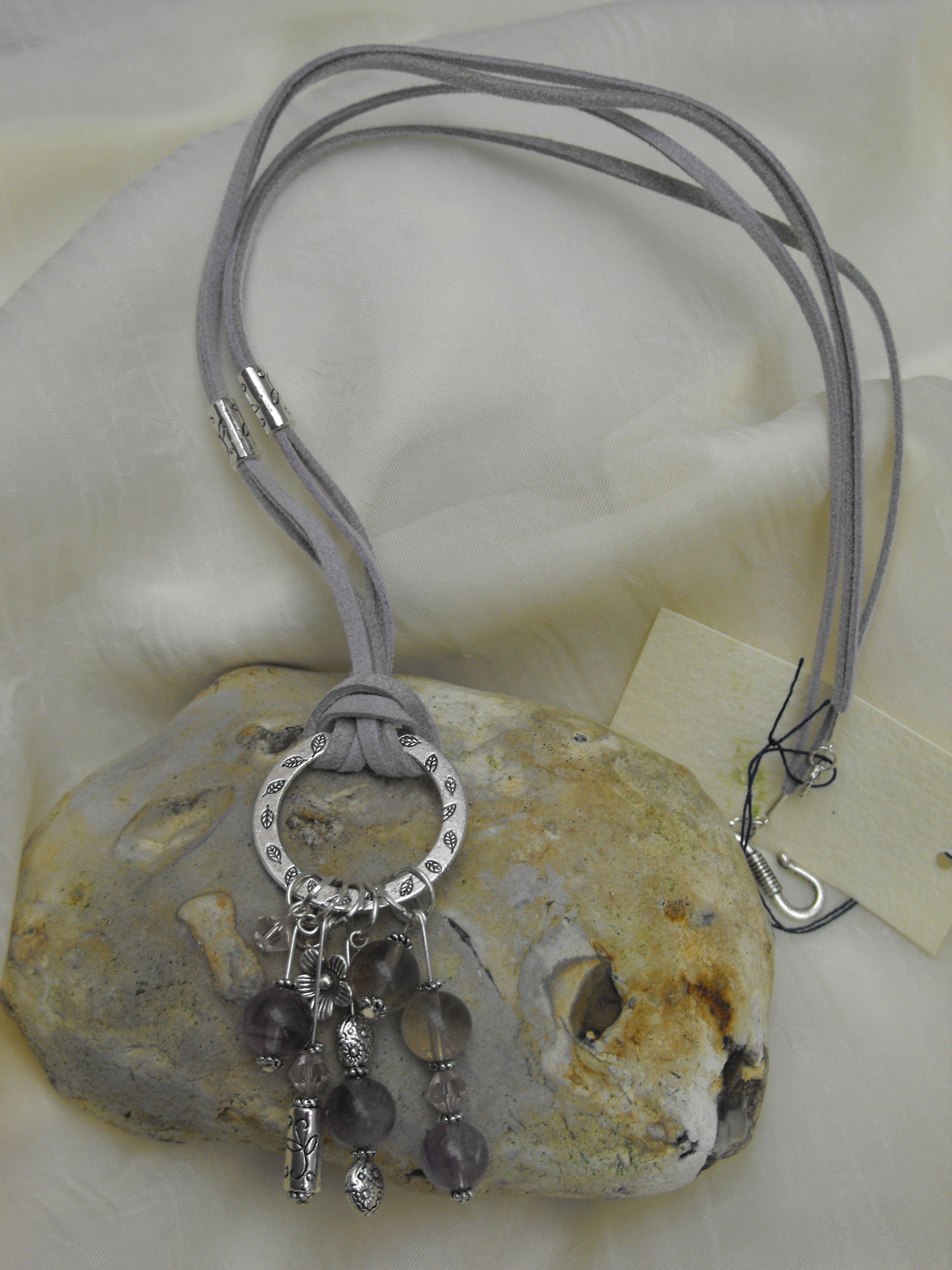  LONG NECKLACE TIBETIAN SILVER GLASS BEADS &pound;20