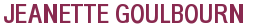 jeanettegoulbourn.co.uk Home Page